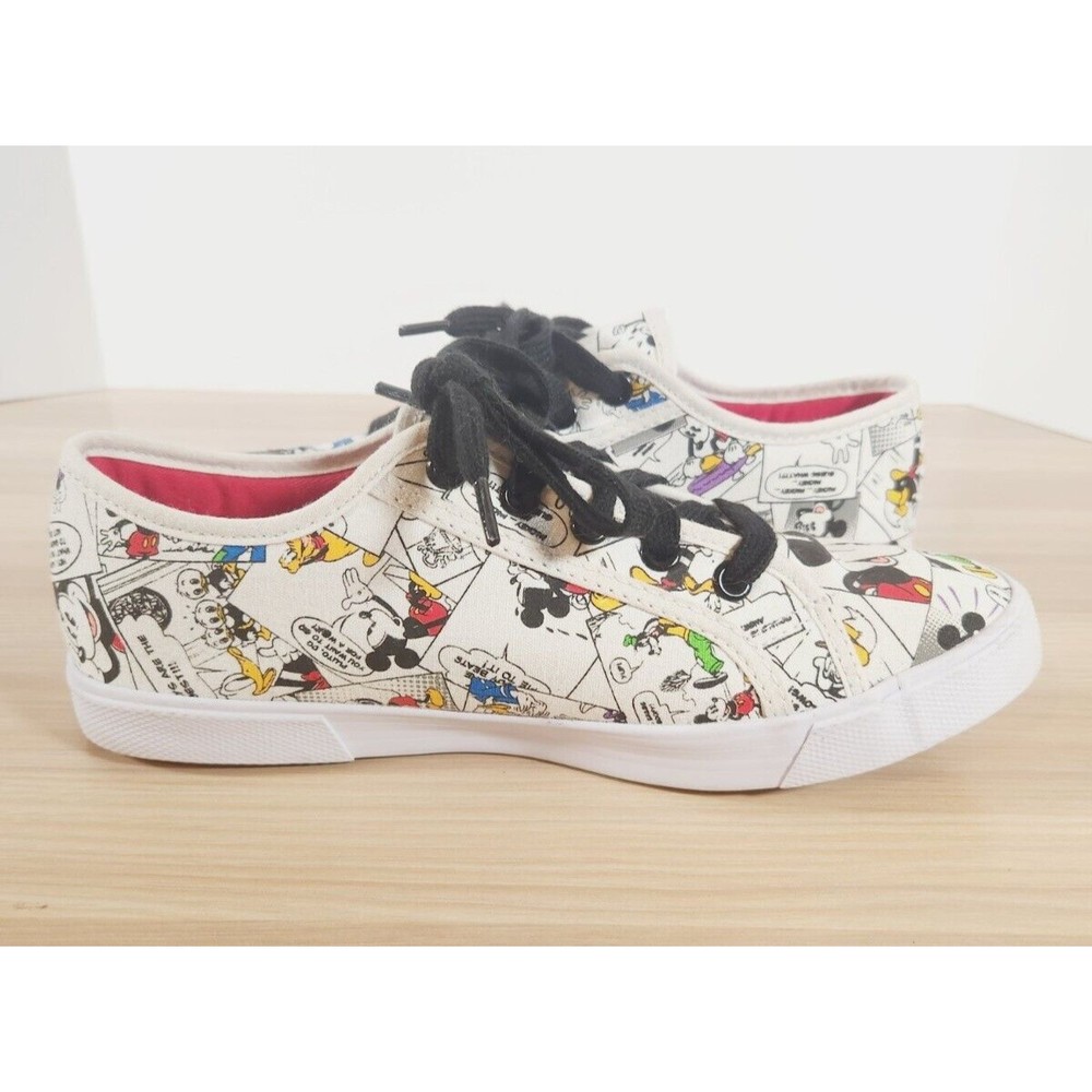 Disney Mickey Mouse Comic Themes Low Top Lace Up Sneakers Shoes size 8 RN129855 - Picture 4 of 10